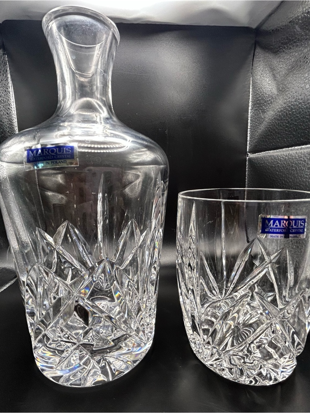 Marquis By Waterford Crystal Brookside Decanter & Glass